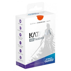 Ultimate Guard Katana Standard Size Sleeves 100 pack (Orange) - Super Retro