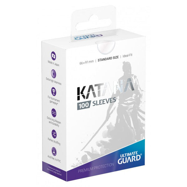 Ultimate Guard Katana Standard Size Sleeves 100 pack (Transparent) - Super Retro